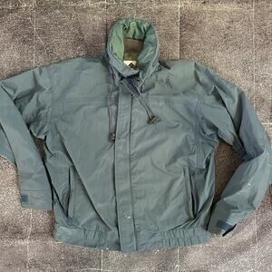 Women's Vintage 80's Columbia USA Gore Tex Blue Windbreaker Bomber Jacket Sz M